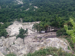 Looking down over the new excavations