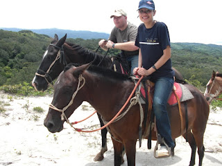 Jared and Anna Riding Horses