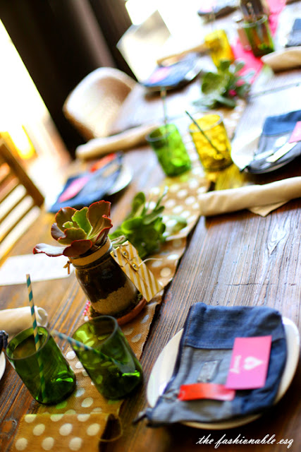 rustic table scape for a party 