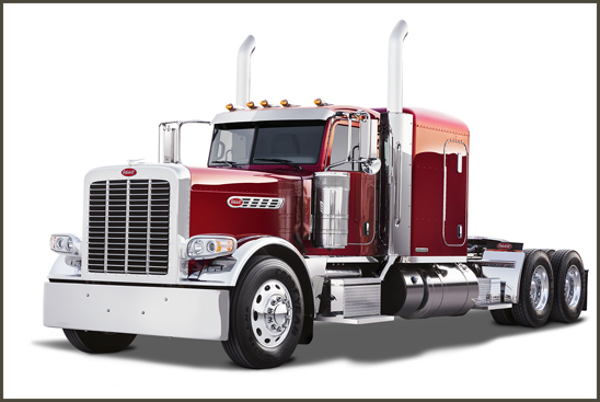 Peterbilt model 389 equipped with Pride & Class Package