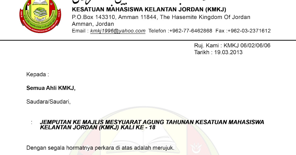 Portal Rasmi Kesatuan Mahasiswa Kelantan Jordan (KMKJ 