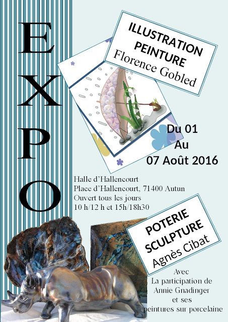 expo peinture, illustration, livres pour enfants, poterie, peinture sur porcelaine Autun Bourgogne