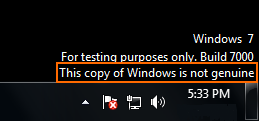 This copy of Windows is not genuine