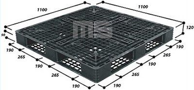 Pallet nhựa đen oneway