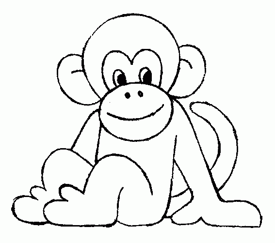 desenhos para colorir, macacos bebes Desenhos para colorir online