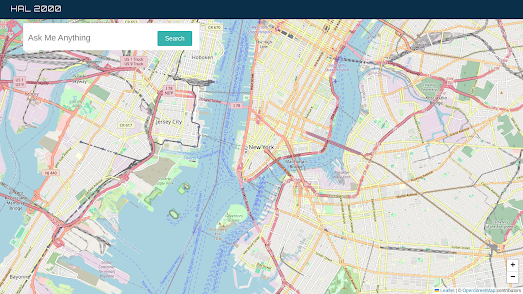 screenshot of the HAL 2000 interactive map zoomed in on New York