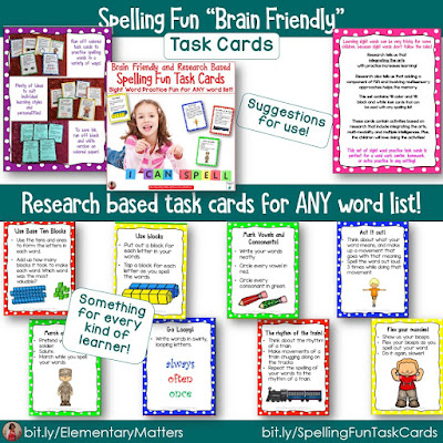 Seven Strategies to help children remember spelling words - based on brain research, this blog post shares seven strategies to help those kiddos who struggle to remember spelling!