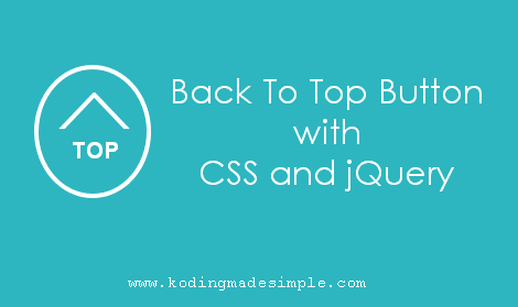 Back To Top Button Using Html Css And Jquery Back To Top Button Using Html Css And Jquery