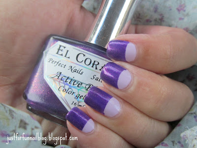 Purple hald moon with Essence 149 - hello marshmallow! &  El-Corazon - 423/554 Magic Attraction