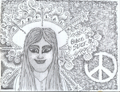 Pencil Drawing of Grace Slick by gvan42