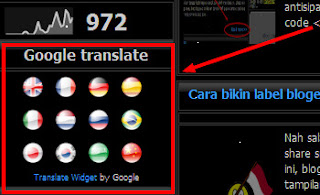 Cara pasang google translate pada blog