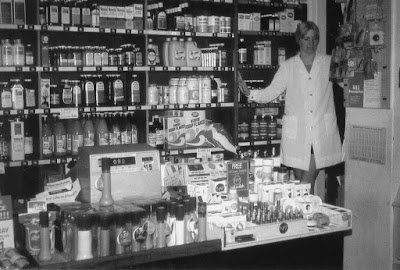 Valerie Holland at Brigg's Boot's The Chemist shop in the 1970s - see Nigel Fisher's Brigg Blog