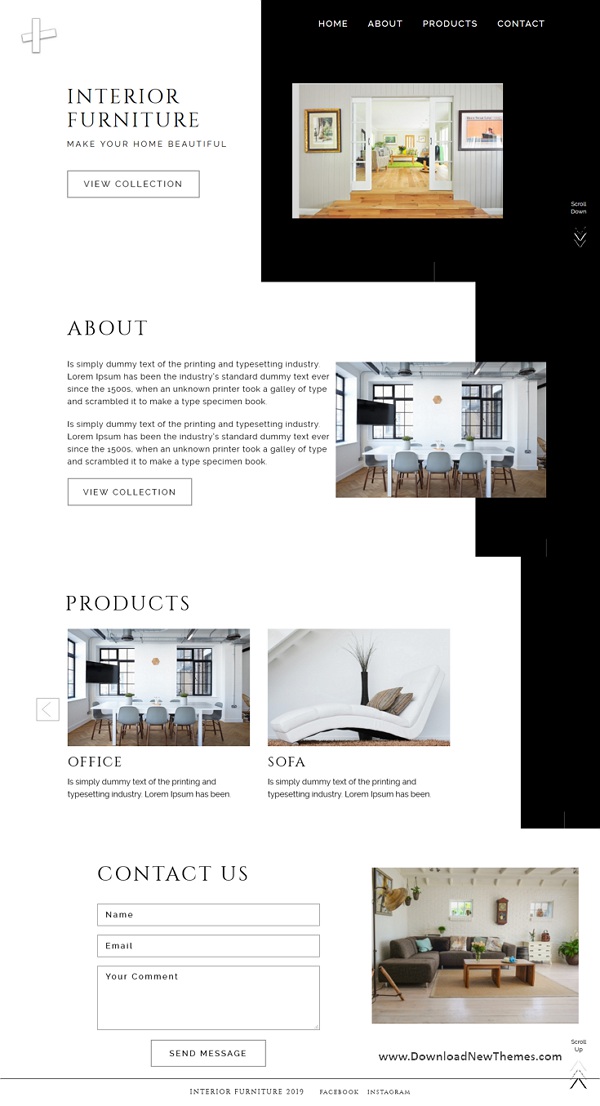 Interior Furniture Decor Website Templates