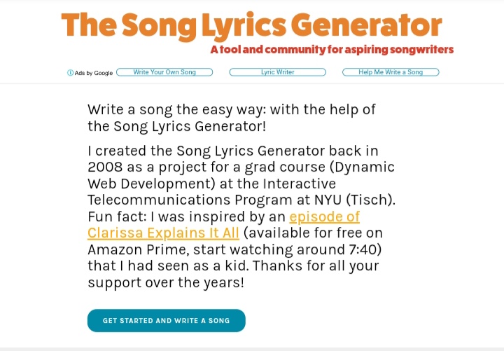 Top 5 Best Online Song Lyrics Generator Tools Love Song Lyrics Generator