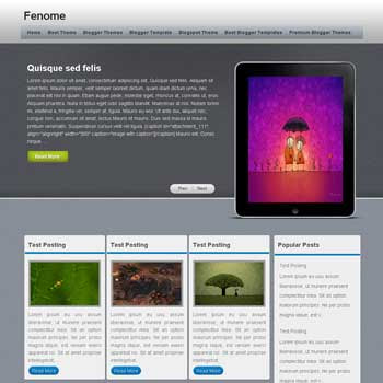 Fenome template blogger converted from wordpress theme to blogger template. Fenome blogspot template. clean blogger template