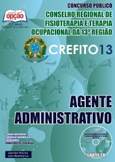 Baixar apostilas Concurso CREFITO13 - Campo Grande - MS - AGENTE ADMINISTRATIVO.