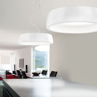 Dining room white pendant lamps with modern lighting design