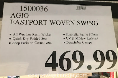 Deal for the Agio Eastport Woven Swing at Costco