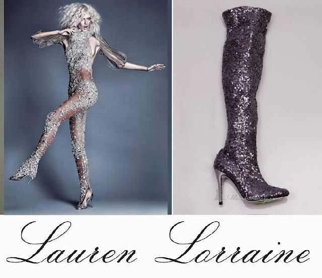 lauren lorraine pewter nikita sequin boot