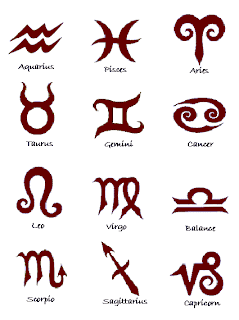 Red Symbol Of Zodiac Tattoo Desain