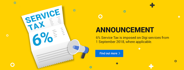 SST 6% Untuk semua telco bermula 1 September 2018