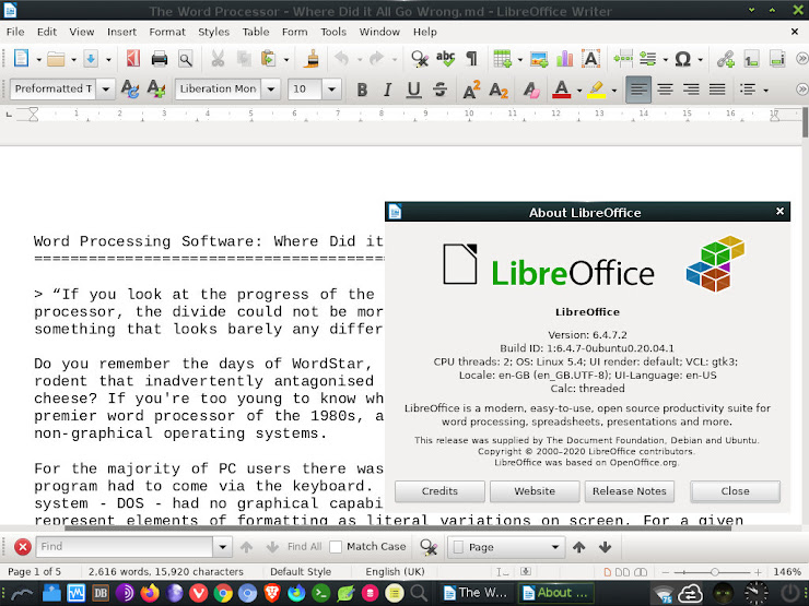 LibreOffice Writer circa 2020