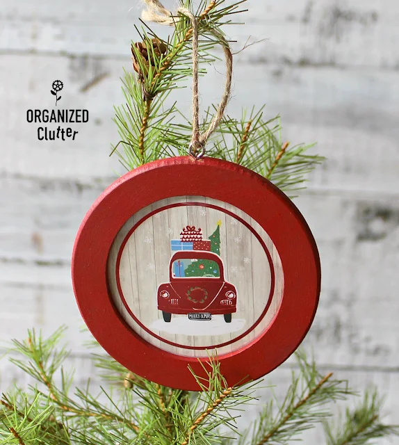 Semi-Homemade Ornaments 2019 #crafting #stenciling #DollarGeneral #HobbyLobby #DIY #inexpensivedecor #easydecor