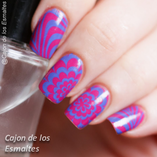 Falso watermarble con estampado