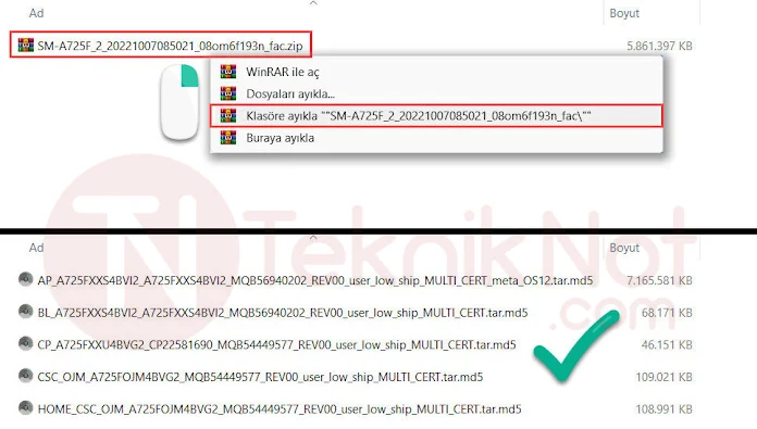 Yazılımı çıkartma