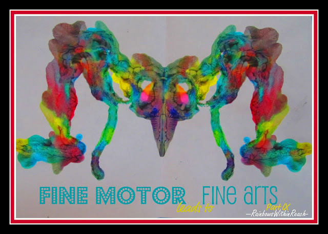 Insect Art, Fine Motor, Fine Arts, children's Art, bright colors, children's painting, symmetry