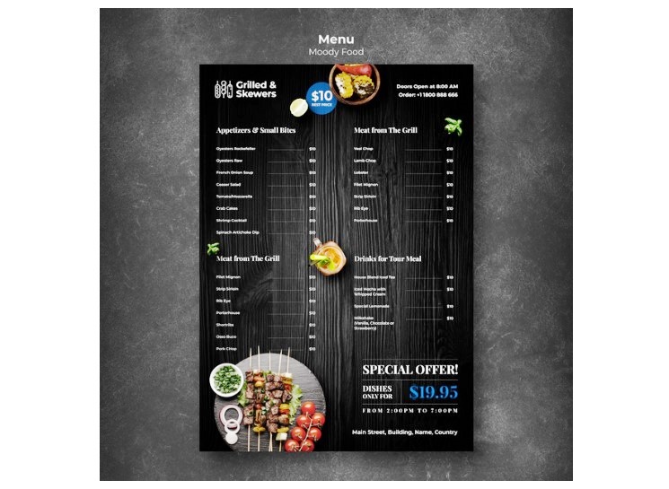 Download template dan desain  katalog menu  makanan  psd  yang 