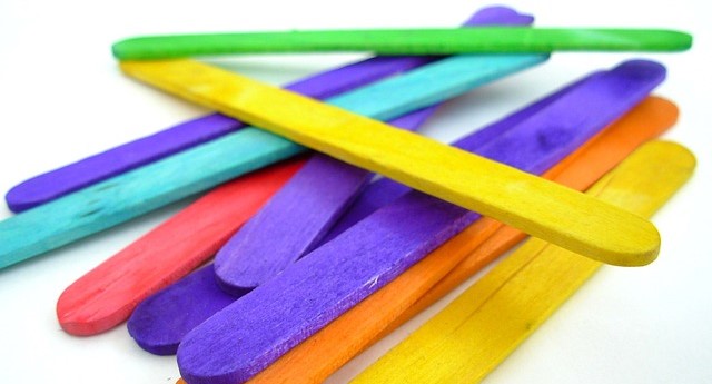 Colorful Popsicle Sticks