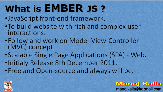 Ember.JS (EmberJS) online training in Vashi, Pune, Surat, Pune, Hydrabad