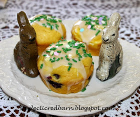 Eclectic Red Barn: Cake Mix Easter Blueberry Muffins