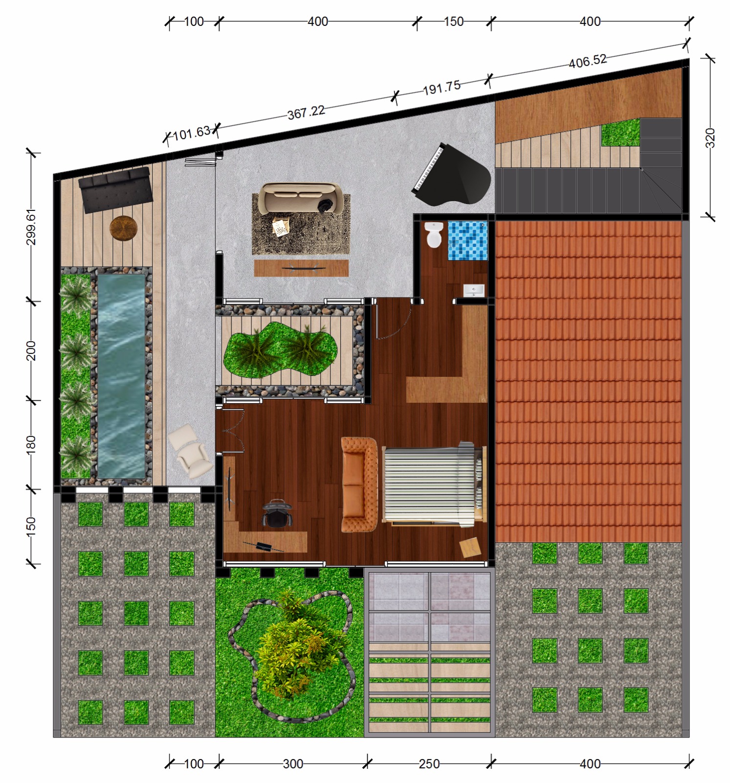 Desain Eksterior Rumah Tropis 2 Lantai Di Yogyakarta Griya Bagus