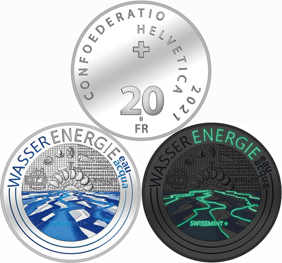 Switzerland 20 francs 2021 - Hydropower