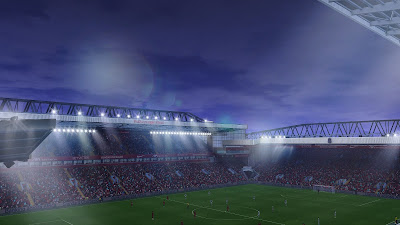 PES 2021 Stadium Anfield Addon by Endo (4K Sky Texture + Pitch )