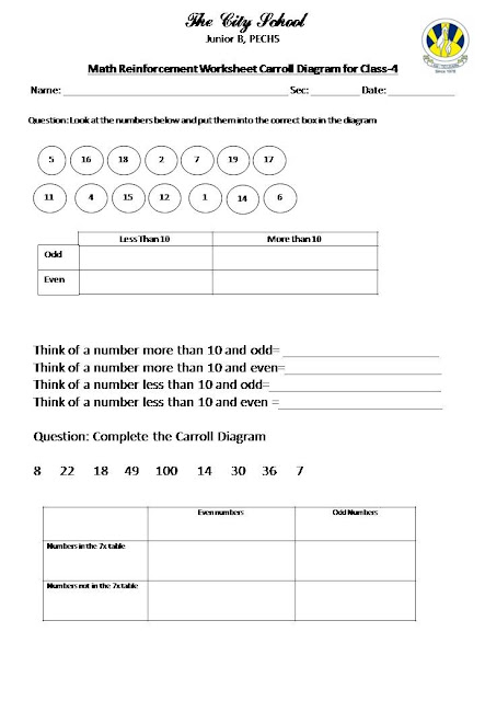 the city school worksheets