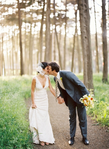 v-neck wedding dress