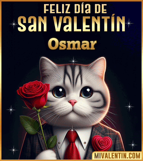 Gif con Nombre de feliz día de San Valentin Osmar