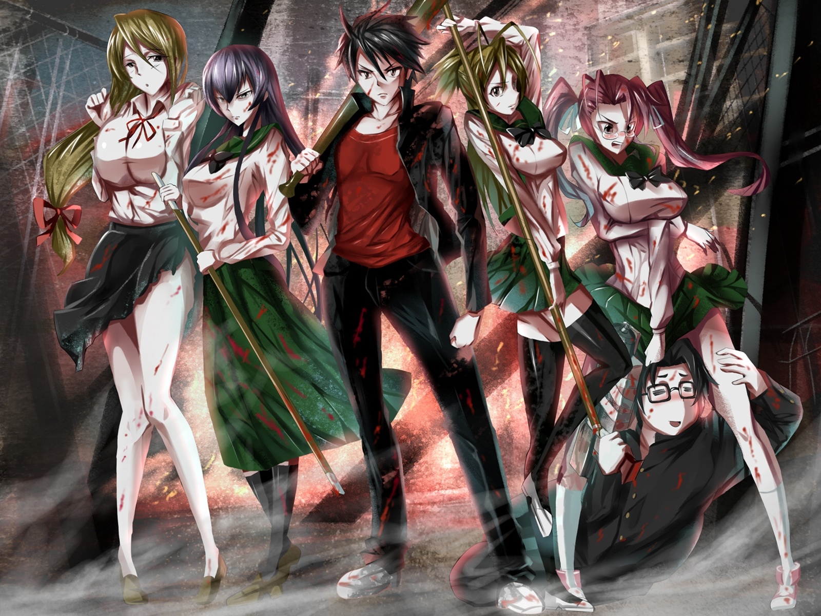 Wallpapers: High School Of the Dead | Bem vindo à Equipe Otaku