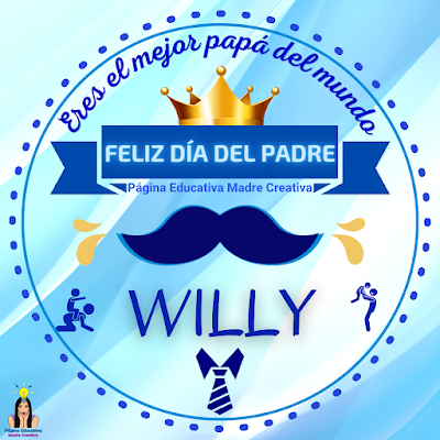 Solapín Nombre Willy para redes sociales por Día del Padre