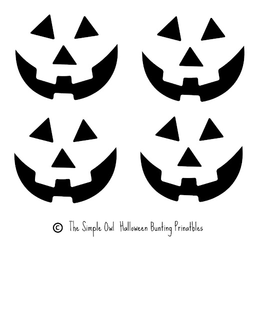 Free Printable easy funny jack o lantern face stencils patterns