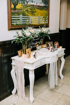 at last weddings + event rentals white antique deak with photos