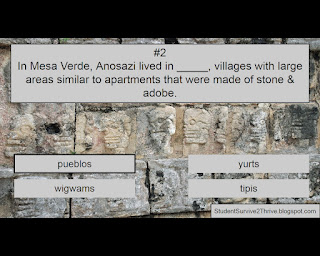 The correct answer is pueblos.