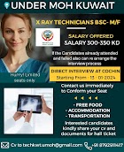 Urgently Required X-Ray Technicians for Under MOH, Kuwait 