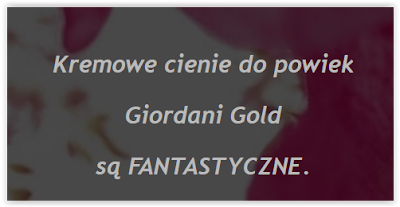 Kremowy cień do powiek Giordani Gold, Oriflame, Marysin Świat Oriflame