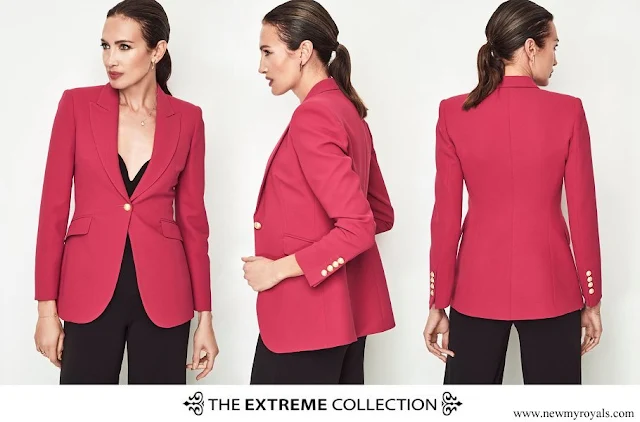 Crown Princess Victoria wore THE EXTREME COLLECTION Fuchsia Single-breasted blazer with golden button