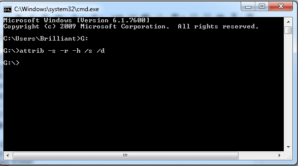 Cara Menghilangkan Virus Shortcut di Flashdisk Dengan CMD