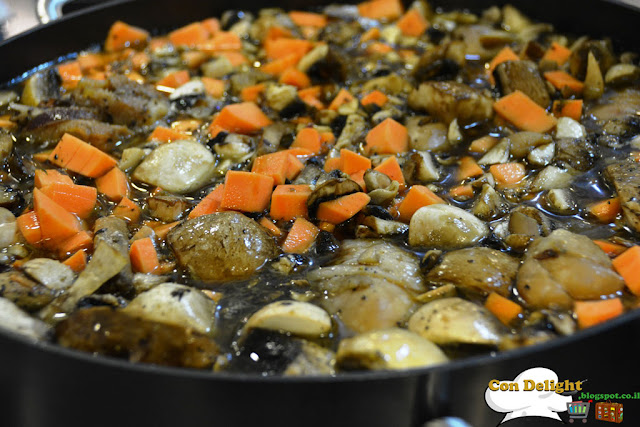 drumsticks with yam and mushroom